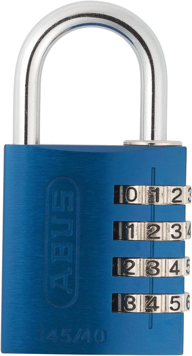 ABUS 145/40 C 40mm Body 4-Dial Resettable Combination Padlock, Blue