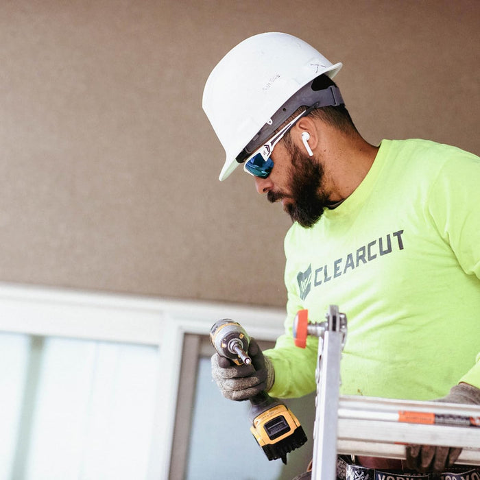 EDGE Khor G2 ANSI Z87 Safety Glasses for Men: Shatter Resistant, Anti-Slip Frames, Nylon Lenses, Clear Z87 Safety Glasses for Men