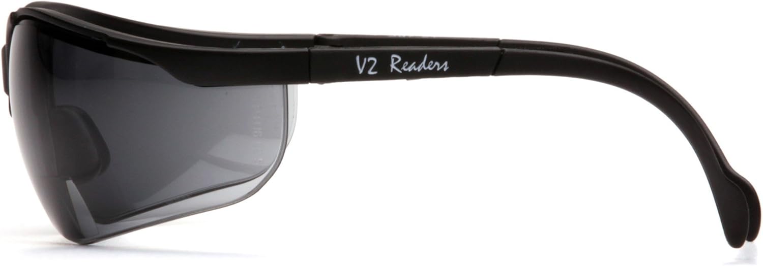 Pyramex SB1820R20 Venture II Readers, Black Frame/Gray + 2.0 Lens Safety Glasses