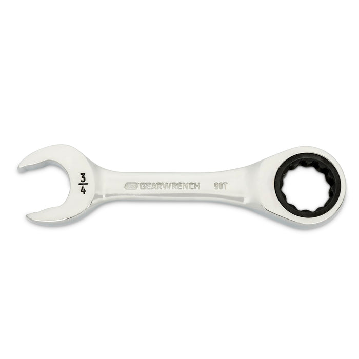 GEARWRENCH (86857) 3/4" 90-Tooth 12 Point Stubby Combination Ratcheting Wrench