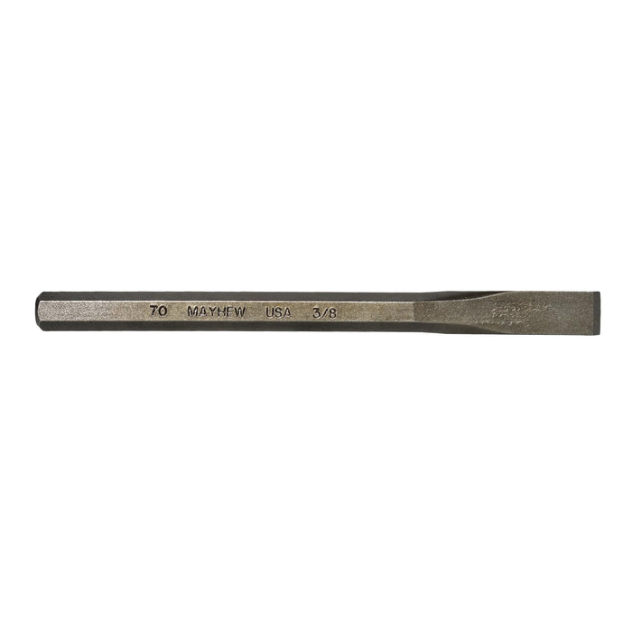 Mayhew Tools 10302 Carded Cold Chisel, 3/8" x 5", Shot Blast Finish