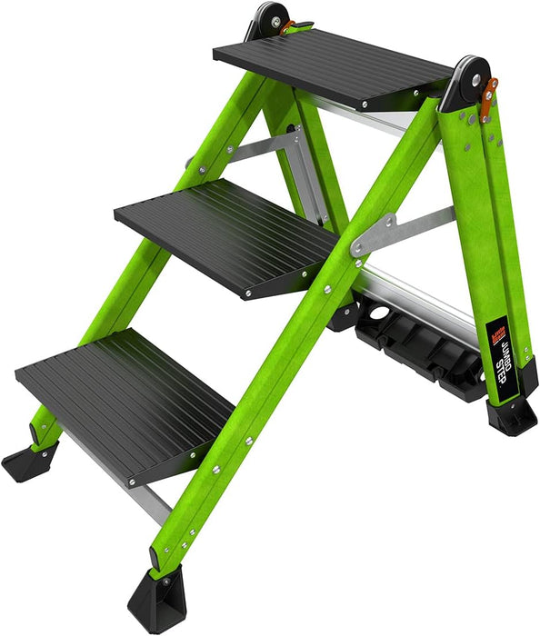 Little Giant Ladders, Jumbo Step, 3-Step, 3 Foot, Step Stool, Fiberglass, Type 1AA, 375 lbs Weight Rating, (11933)