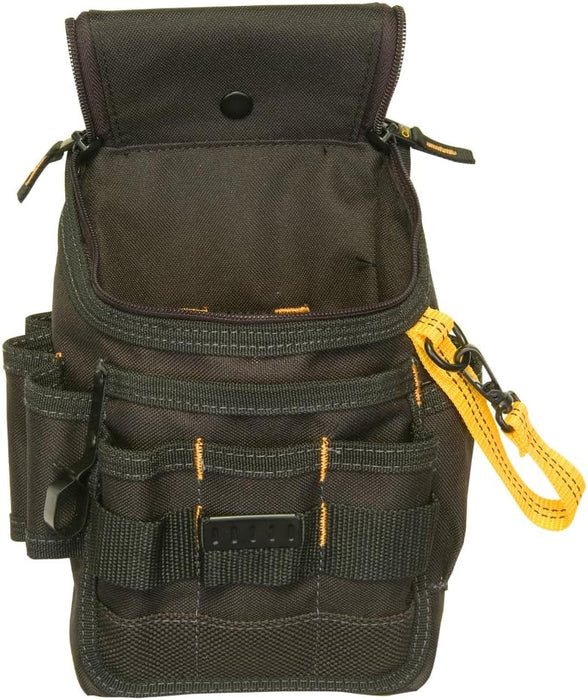 CLC Custom Leathercraft 1524 Ziptop Utility Pouch, Medium, Black, 11 Pockets