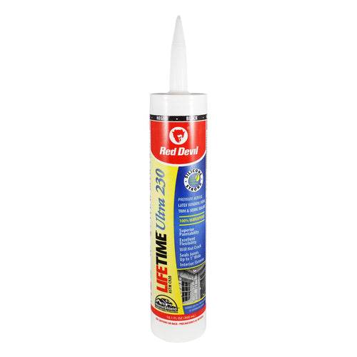 Red Devil 077060 Lifetime Ultra Premium Elastomeric Acrylic Latex Sealant, 10.1 oz., Black (Pack of 1)