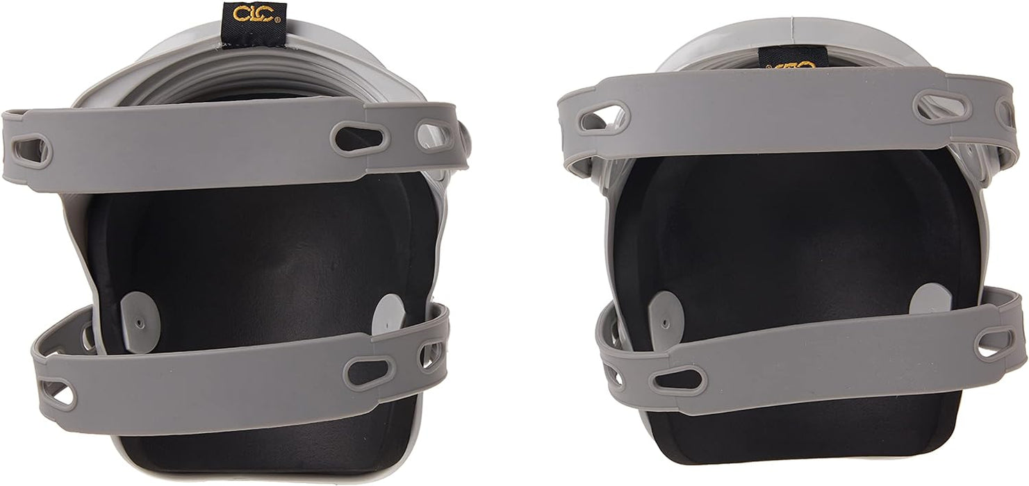 Custom Leathercraft 361 Ultraflex Non-Skid Kneepads, Plastic, Grey