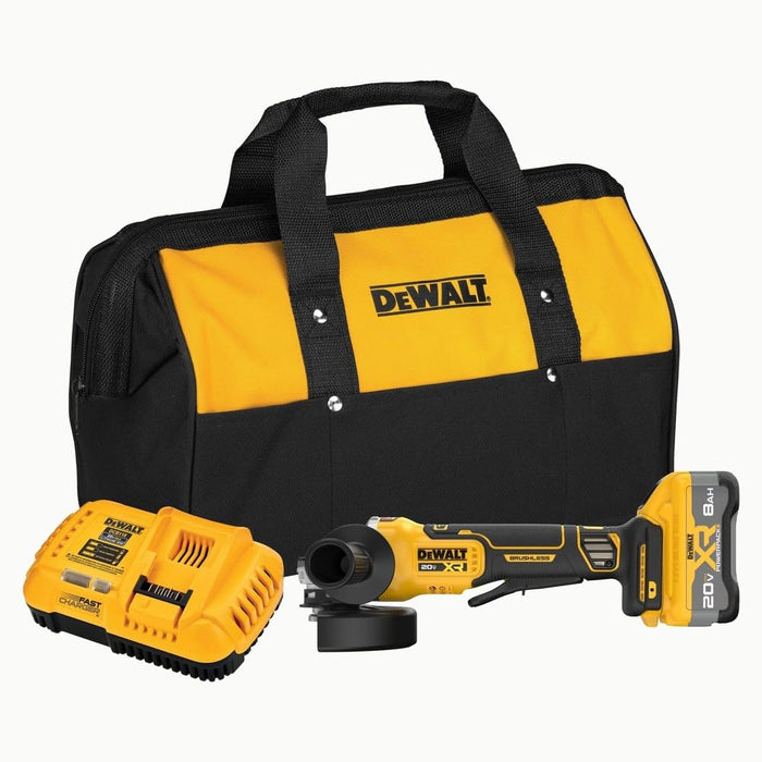 DEWALT DCG410WW1 20V MAX XR Brushless Cordless 4-1/2 in. - 5 in. Angle Grinder Kit with XR POWERPACK