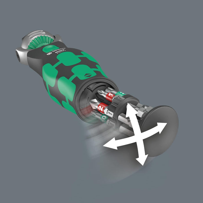 Wera 8009 Zyklop Pocket Set Imperial 1, Ratchet Set, 13 Pieces, Black/Green - 05004282001