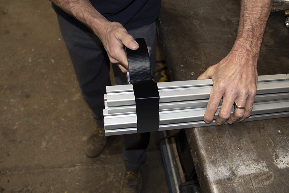 IPG (20C-BK-2) JobSite DUCTape, Colored Duct Tape, 1.88" x 60 yd, Black (Single Roll)