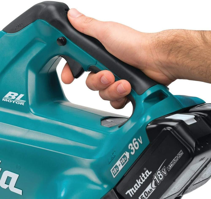 Makita XBU02PT 36V (18V X2) LXT Brushless Blower Kit, Teal (5.0Ah) Kit with two 5.0Ah batteries