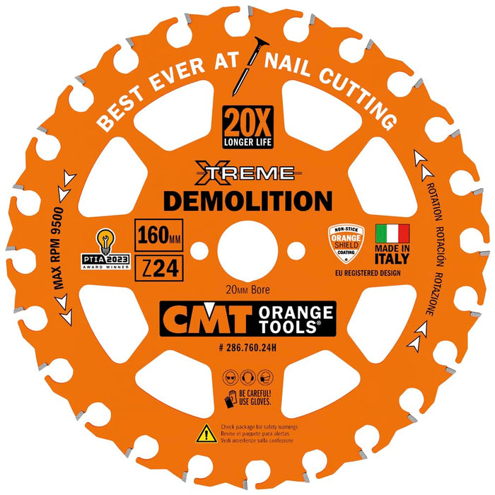 CMT Orange Tools DEMOLITION 6-1/4 x 0.090/0.047 x 20mm T=24 ATB