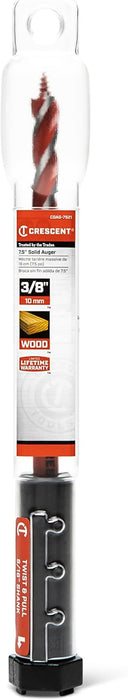 Crescent CDAG-7521 Solid Auger Drill Bit, 7.5" x 3/8"