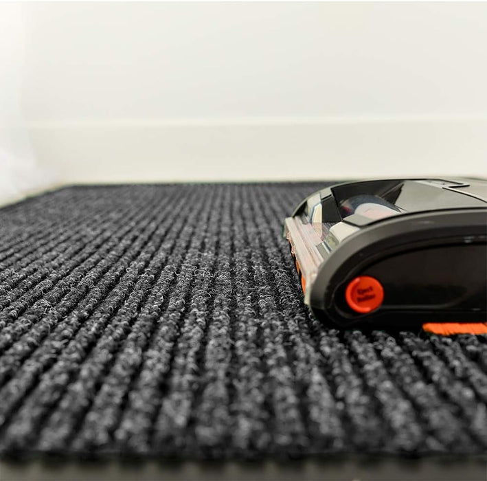 Notrax 109 Brush Step Carpeted Indoor/Outdoor Entrance Mat for Home or Office, 3' X 6', Absorbent Slip Resistant Heavy Duty Entry Mat, Charcoal, 109S0036CH