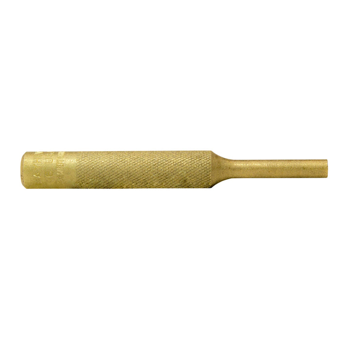 Mayhew Pro 25090 1/4-Inch Knurled Brass Pin Punch, 1/4-Inch 4" OAL x 1/2" Body Brass