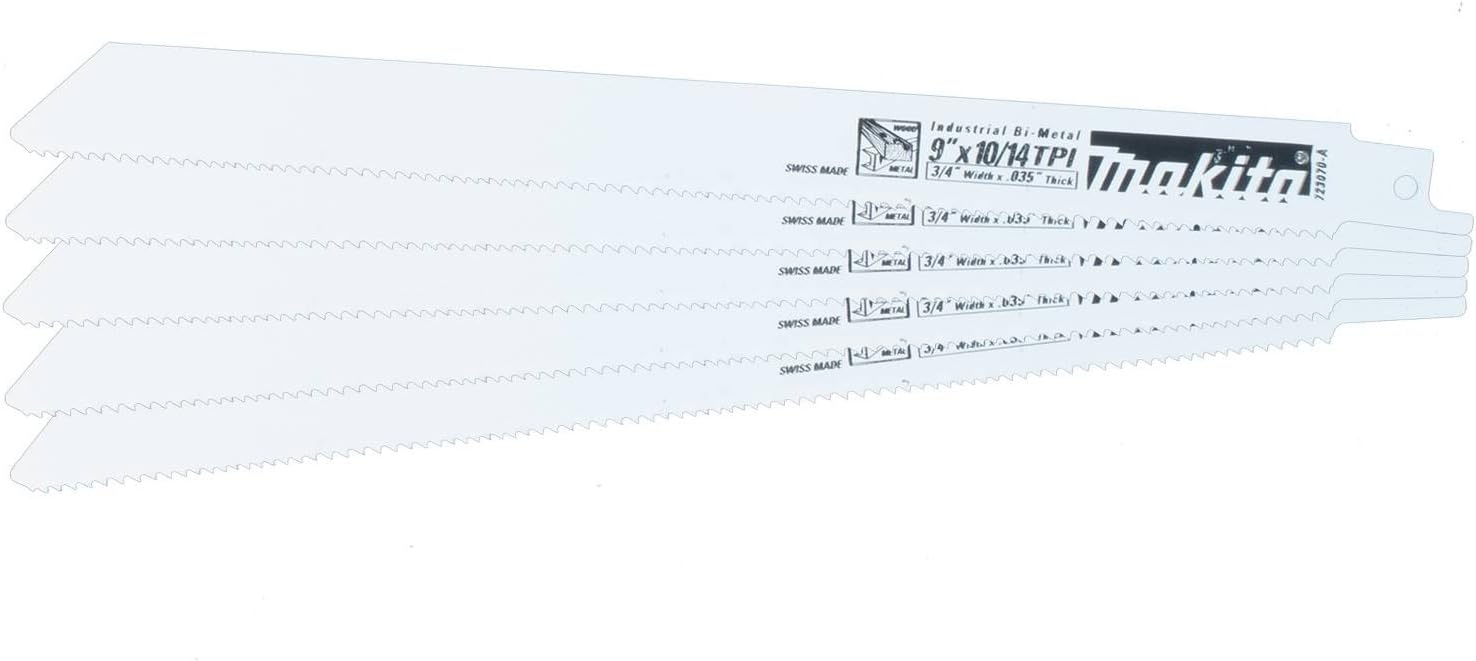 Makita 723070-A-5 9-Inch 10/14-TPI All Purpose Reciprocating Saw Blade