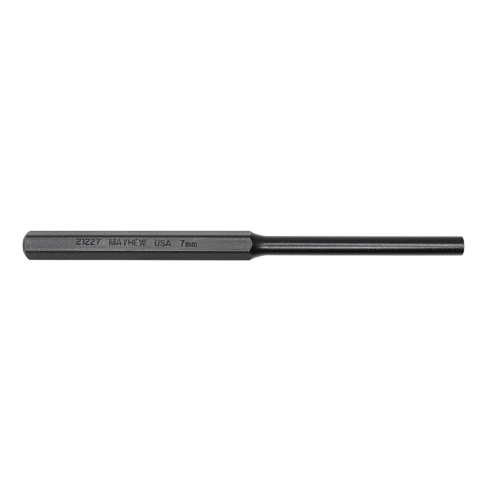 Mayhew Tools 21227 Metric Pin Punch, 7 mm x 6", Black Oxide Finish