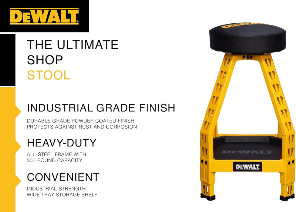 DEWALT DXSTFH030KD Work Bench Height Shop Stool