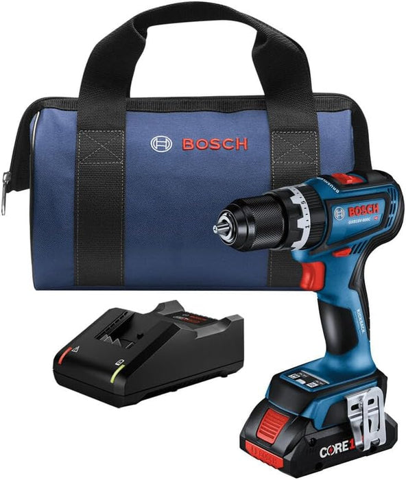 BOSCH GSB18V-800CB14 1/2 In. Brushless Connected-Ready Hammer Drill/Driver Kit with (1) CORE18V 4 Ah Advanced Power Battery