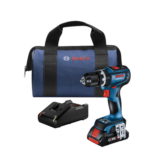 BOSCH GSB18V-800CB14 1/2 In. Brushless Connected-Ready Hammer Drill/Driver Kit with (1) CORE18V 4 Ah Advanced Power Battery