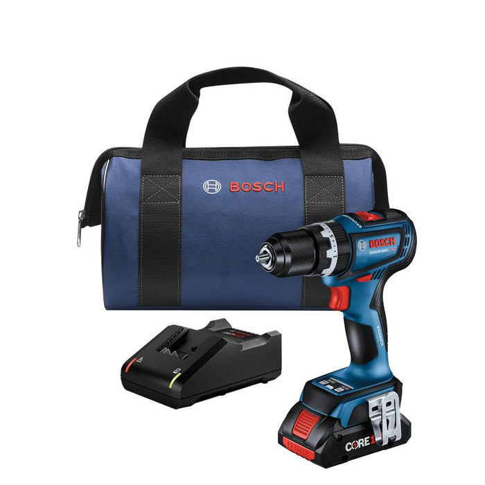 BOSCH GSB18V-800CB14 1/2 In. Brushless Connected-Ready Hammer Drill/Driver Kit with (1) CORE18V 4 Ah Advanced Power Battery