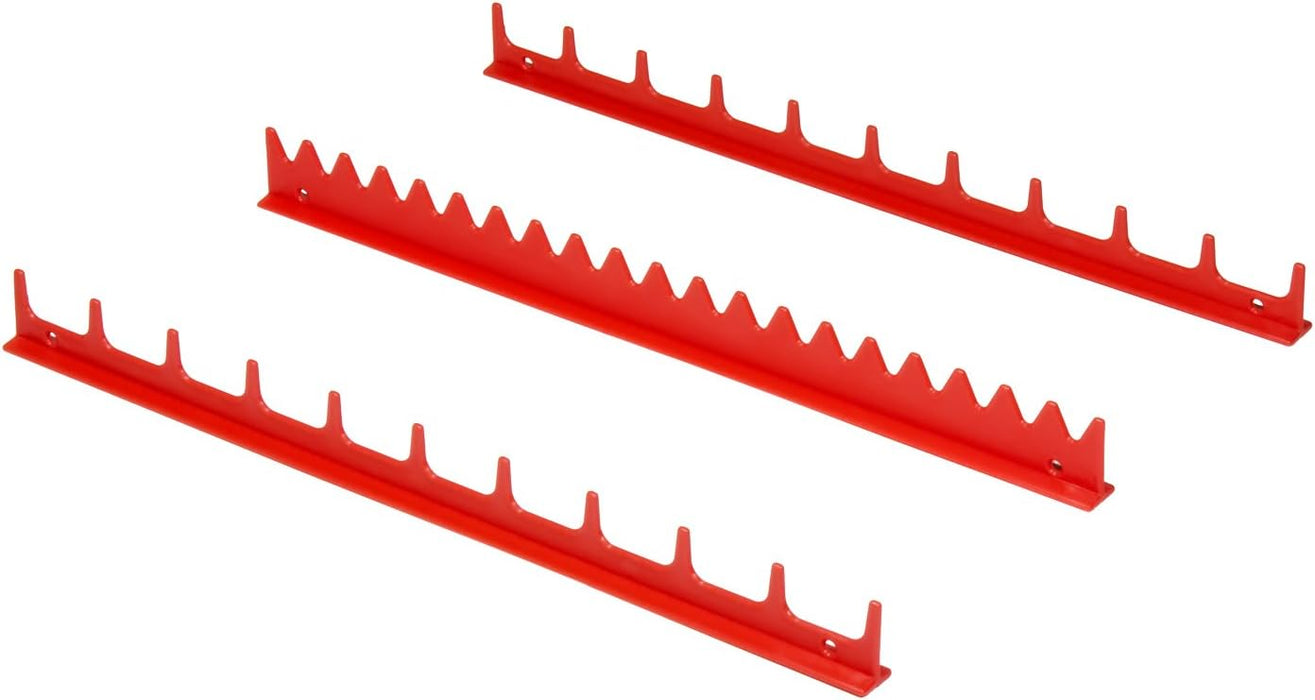 Ernst Manufacturing Screwdriver Rail Set with Magnetic Backing, 20 Tool, Red (6010M-Red)