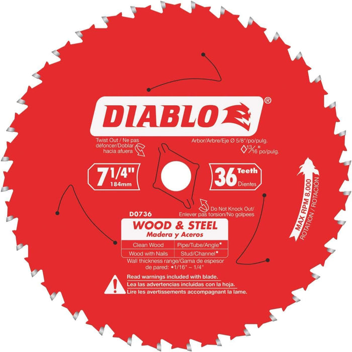Diablo Tools 7-1/4in 36-Tooth Framing Saw Blade - Single Blade