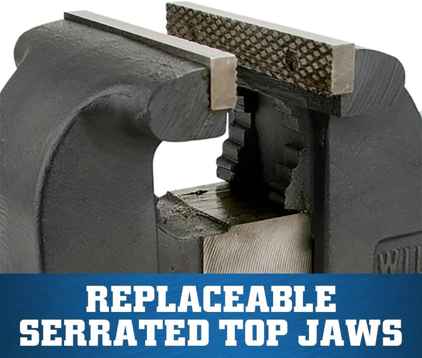 Wilton Shop Bench Vise, 6" Jaw Width, 6" Max Jaw Opening, 3-1/2" Throat (Model WS6)