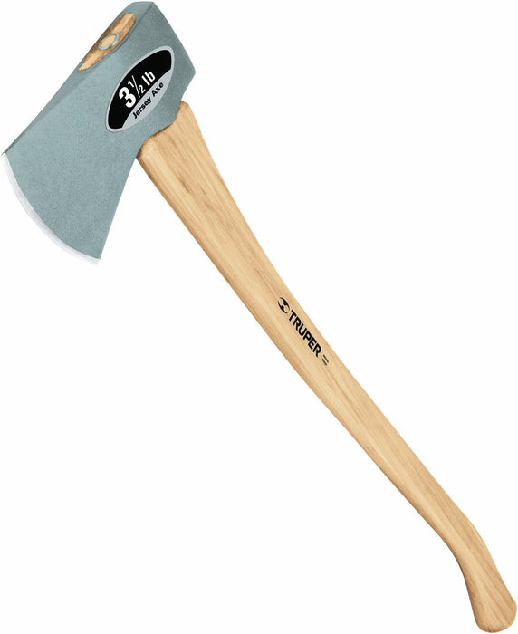Truper 30526 3-1/2-Pound Jersey Axe, Hickory Handle, 35-Inch
