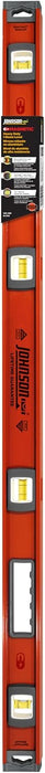 Johnson 1254-4800 Magnetic Heavy Duty I-Beam Aluminum Level, 48", Orange