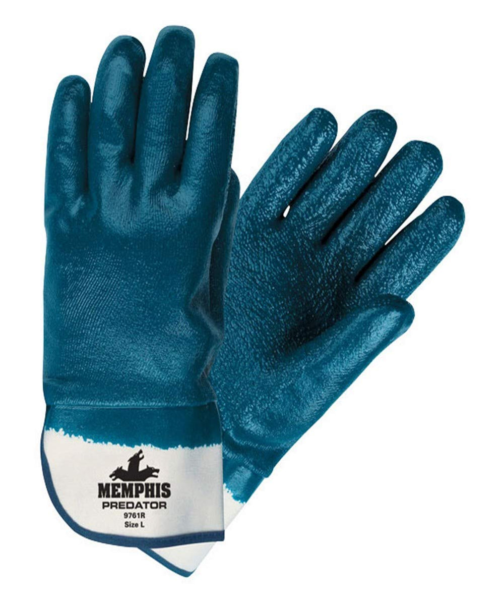 MCR Safety 9761RXL Predator Rough Finish Nitrile Coated Glove, X-Large ...