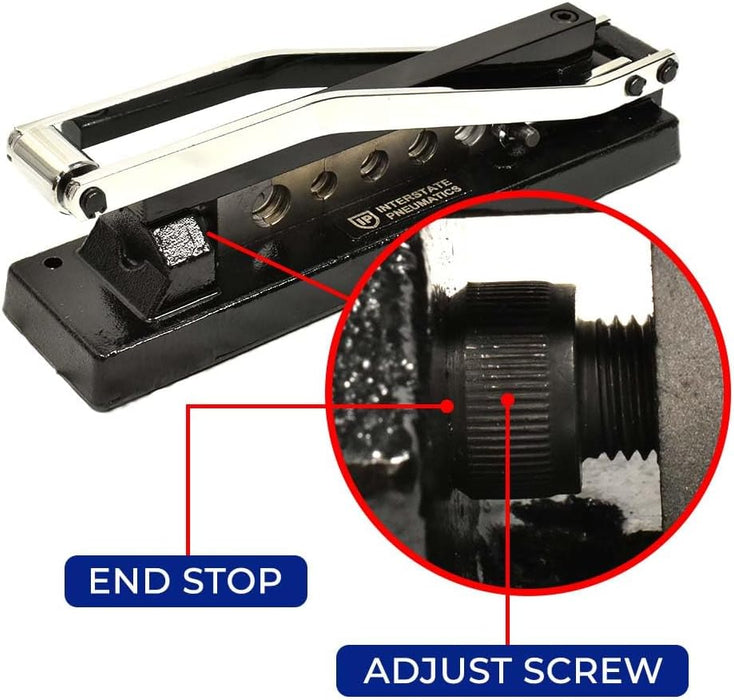 Interstate Pneumatics H8-KIT1 Heavy-Duty Bench Crimper (H8) with Ferrules, 0.718 Inch ID x 1 Inch & 0.656 Inch ID x 1 Inch (Pack of 50)