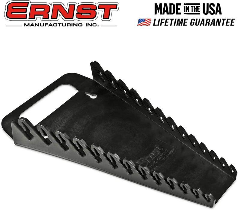 Ernst Manufacturing 5014 13-Wrench Portable Gripper Organizer - Versatile, One-Handed Access, Fits 1/4" to 1" & 6-19 mm Wrenches