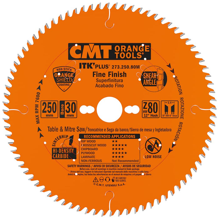 CMT Orange Tools 273.165.56H ITK Plus Saw Blade 6-1/2" x 0.063" / 0.039" x 20mm (5/8")