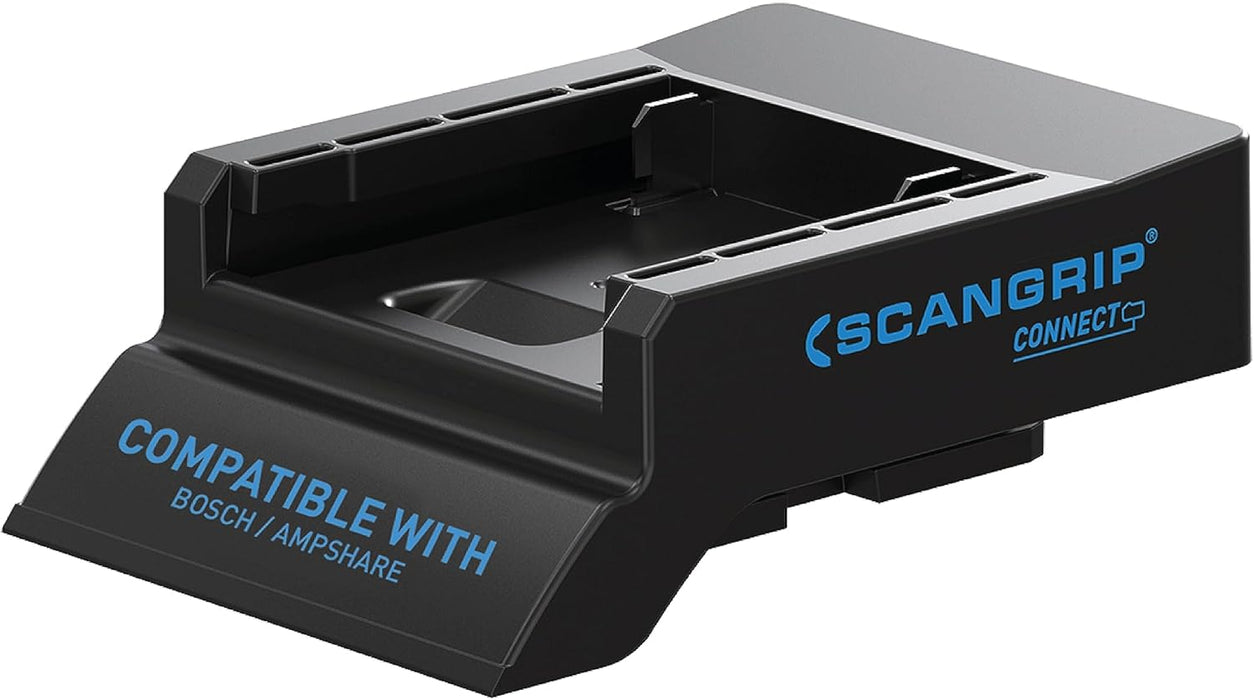 SCANGRIP Connector Designed for Bosch/AMPShare 18 V/20 V Battery Packs, Made for SCANGRIP Connect Work Lights, Features Battery Safety System