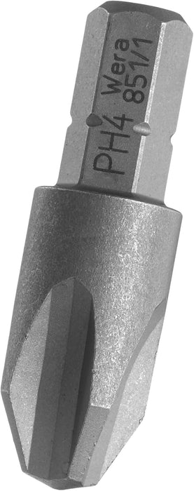 Wera Tools 05056535001 Series 1 851/1 Z Sheet Metal Bit, Phillips PH 4 Head x 32mm Blade