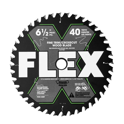 Flex FA201007 6-1/2" 40T Fine Finish Carbide Circular Saw Blade