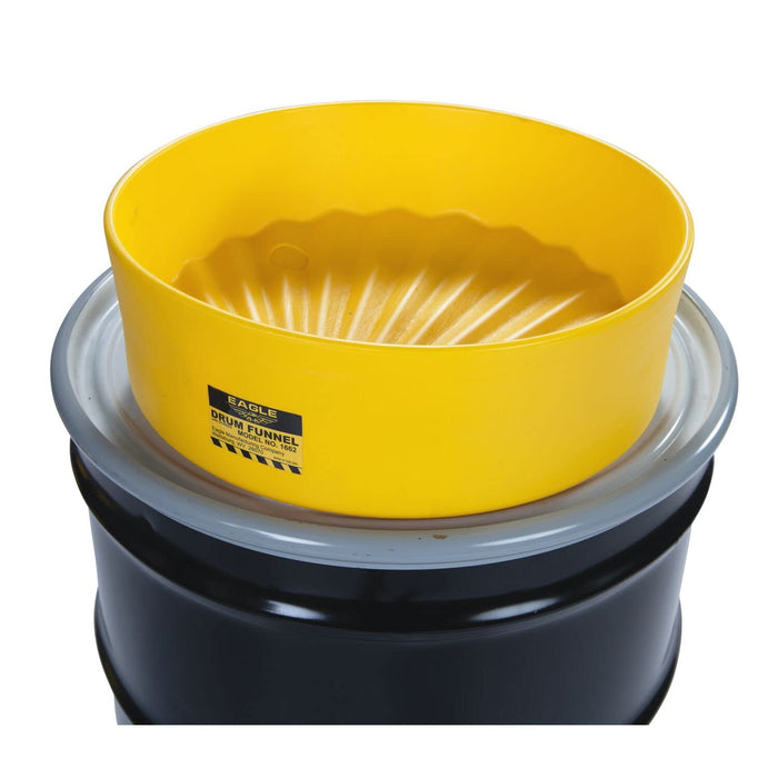Eagle 1662 Drum Funnel with Brass Screen, 18" Diameter x 7" Height, Yellow