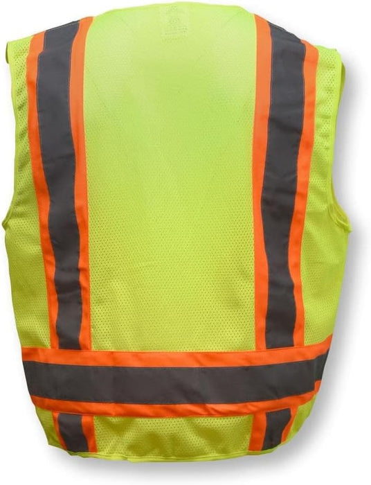 Radians | ‎SV6-GRN | Radians SV6G4X Two Tone Surveyor Class 2 Safety Vest, 4X-Large, Green