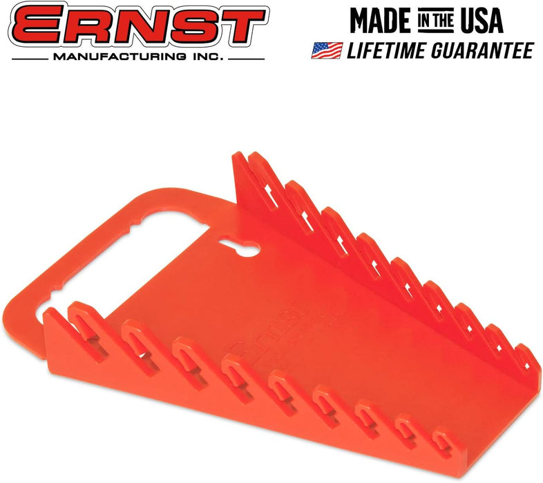 Ernst Manufacturing Gripper Wrench Organizer, 9 Tool, Red
