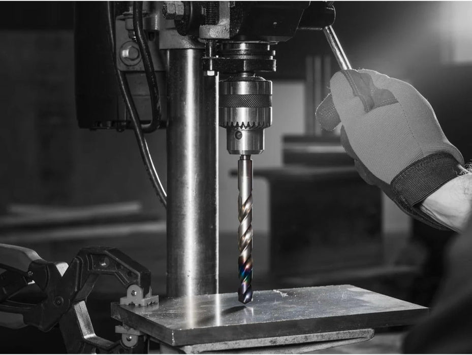 Diablo DMD38JB Metal Demon Drill Bit with Thermal Shield Protective Coating for Mild, Hardened and Stainless Steel - 5.2" Length, 3/8" Dia., 3-Flats Shank