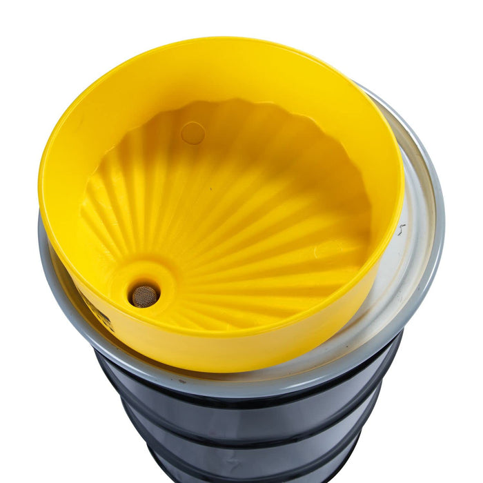 Eagle 1662 Drum Funnel with Brass Screen, 18" Diameter x 7" Height, Yellow