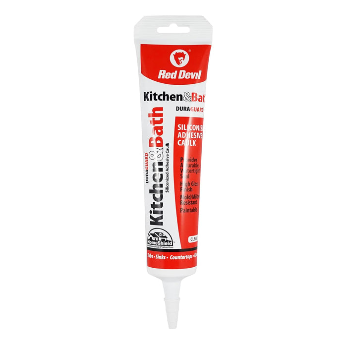 Red Devil 0445 Silicone Acrylic Caulk & Sealant, 100% Waterproof, 5.5 oz, Clear (Pack of 1)