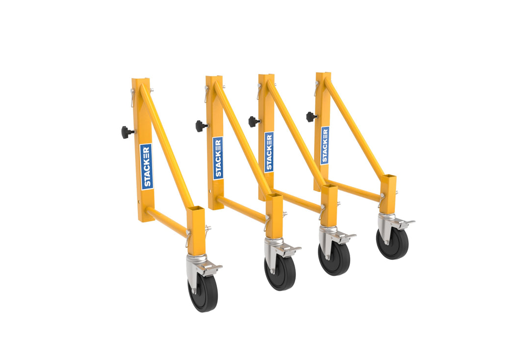Stacker S-IOSO-METAL 4-Inch Outriggers with Casters, Stabilizer Kit for Interior Scaffolding (Kit of 4)