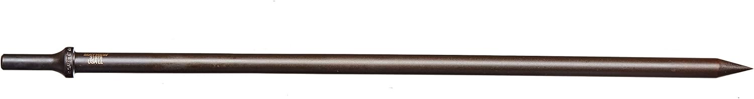 Mayhew Tools 31978HT Pneumatic Taper Punch, Sharp Point x 18" Hang Tag, Black Oxide Finish
