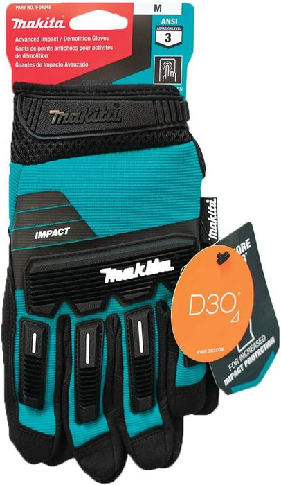 Makita T-04248 Advanced Impact Demolition Gloves, Medium
