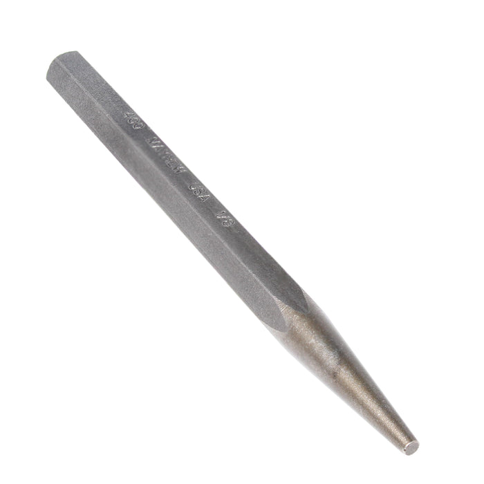 Mayhew Select 70122 1/8" x 5" Carded Solid Punch, Shot Blast Finish