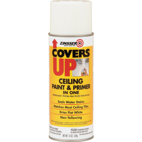 Zinnser 03688 Covers Up Stain Sealing Ceiling Paint, 13 Oz, White (Pack of 1)