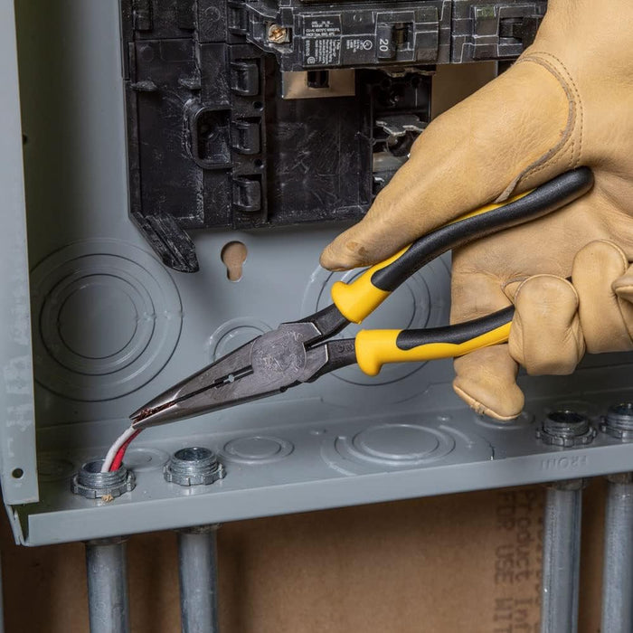 Klein Tools J203-8N Pliers, Needle Nose Side-Cutters, Stripping, 8-Inch