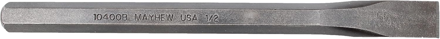 Mayhew Tools 10402 Carded Cold Chisel, 1/2" x 6", Shot Blast Finish