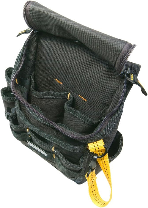 CLC Custom Leathercraft 1524 Ziptop Utility Pouch, Medium, Black, 11 Pockets