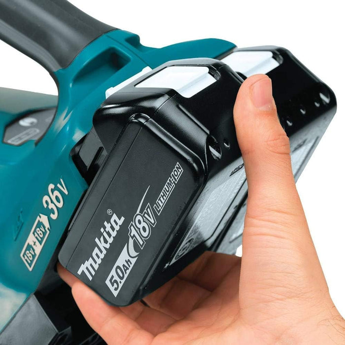 Makita XBU02PT 36V (18V X2) LXT Brushless Blower Kit, Teal (5.0Ah) Kit with two 5.0Ah batteries